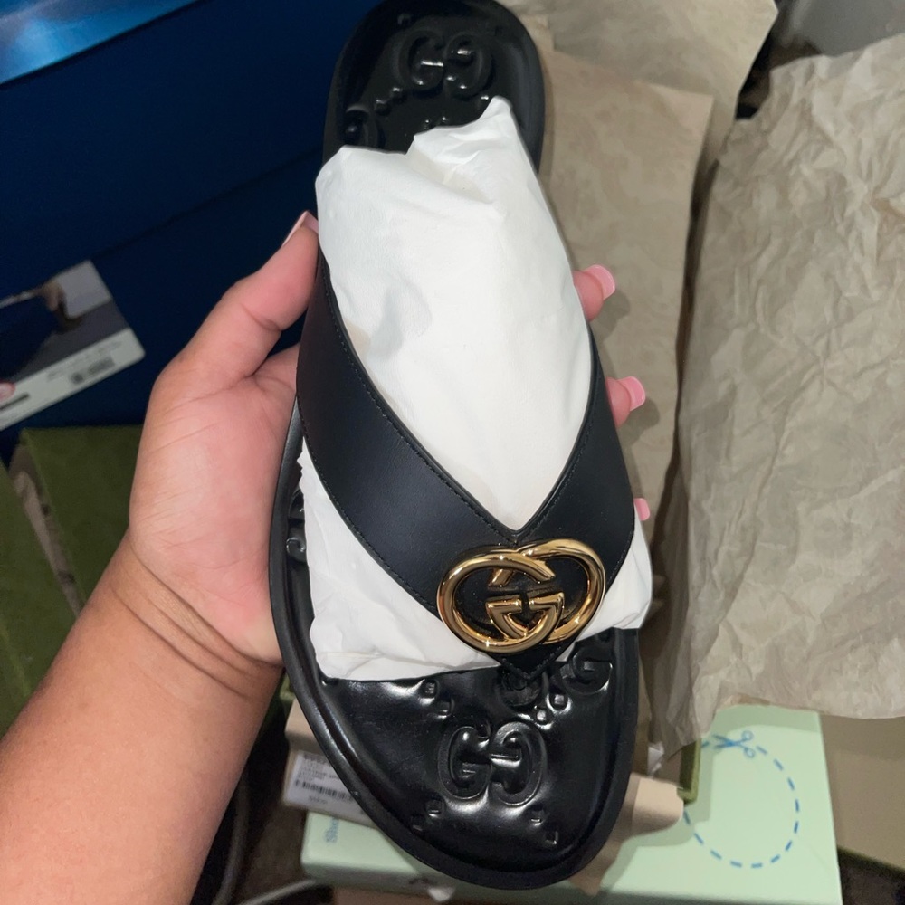 Gucci interlocking G thong sandal